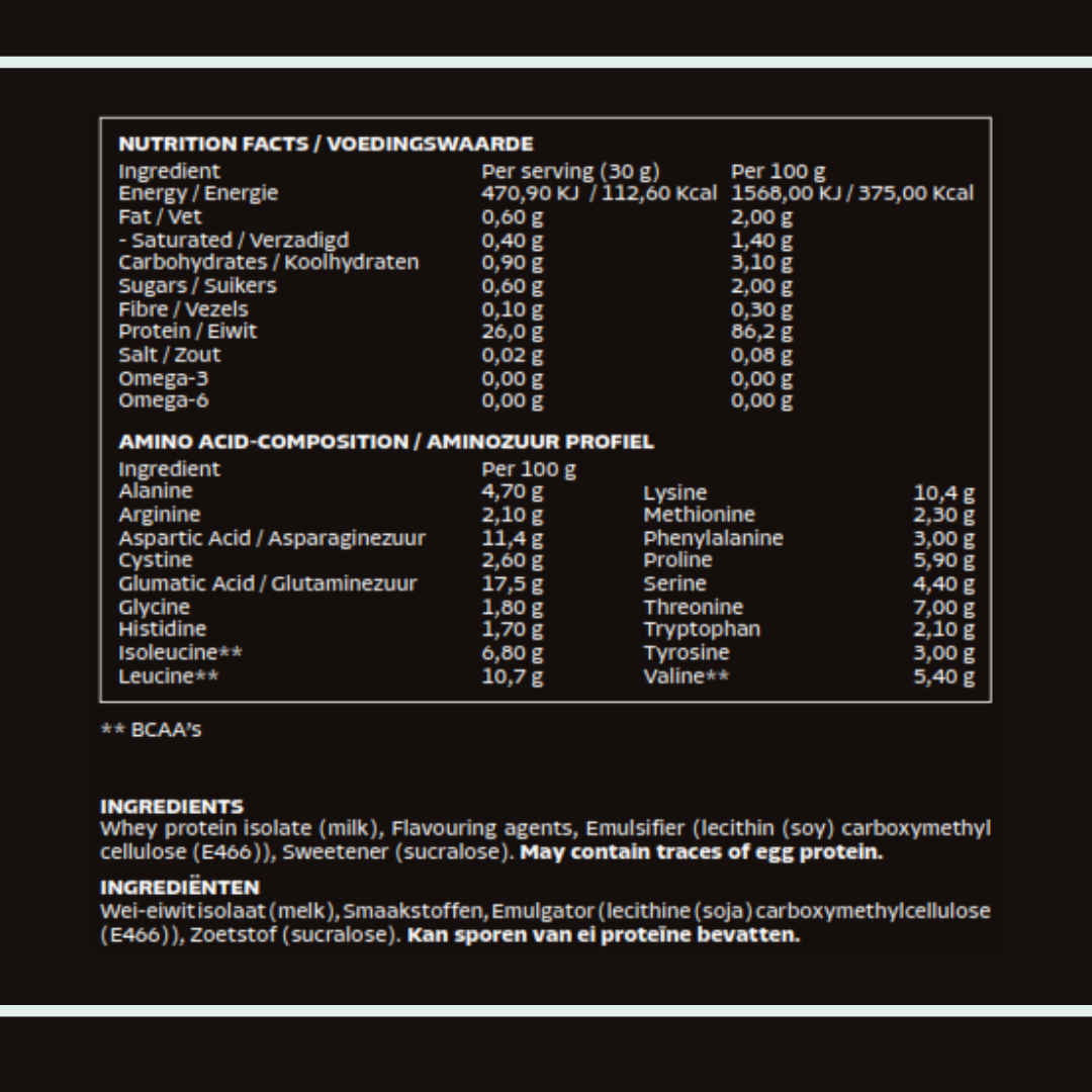 Emyr Nutrition Protein whey isolaat - Emyr Nutrition